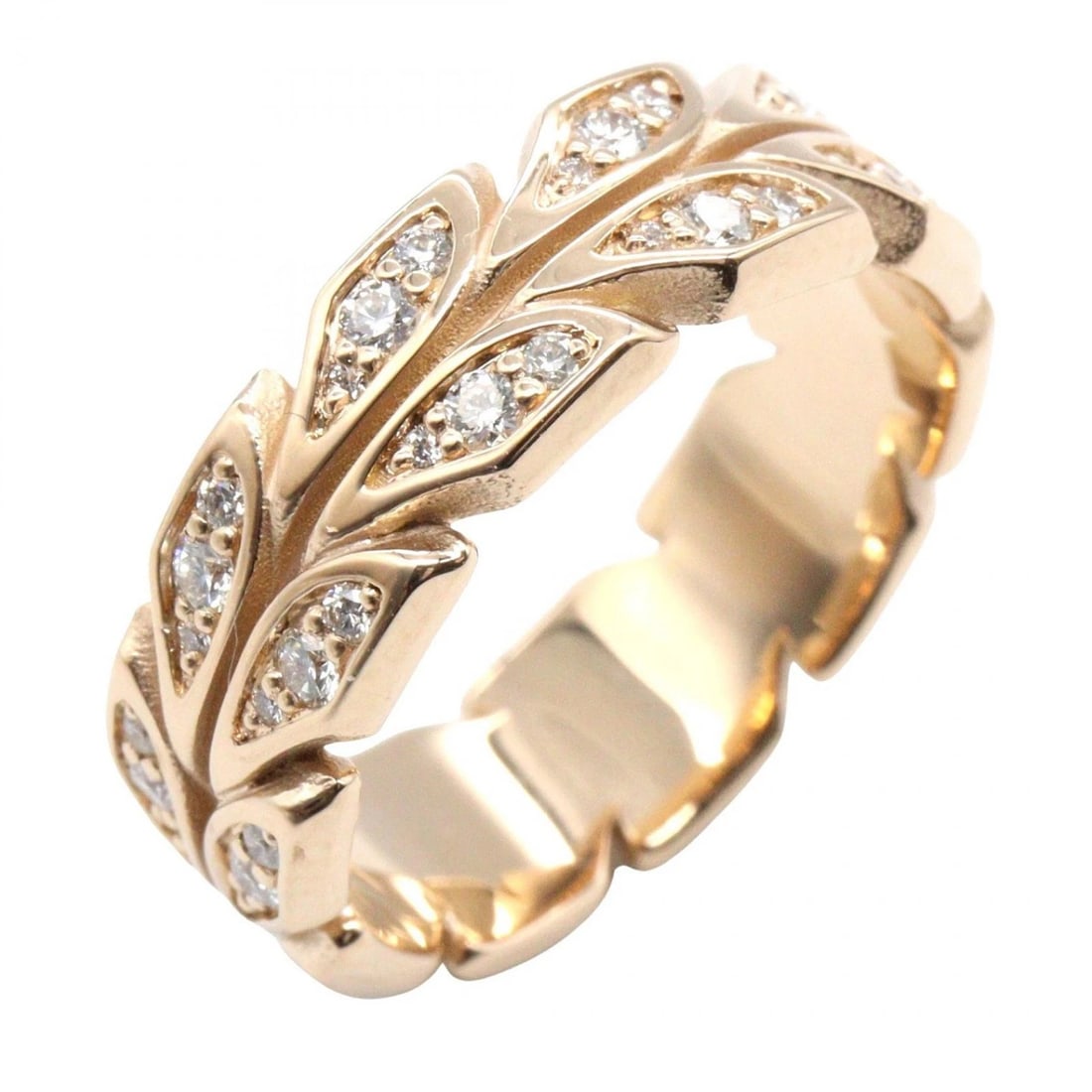 TIFFANY?CO VICTORIA VINE DIAMOND RING 18K ROSE GOLD: TIFFANY?CO Victoria Vine Diamond Ring 18K Rose Gold Brand: TIFFANY?CO Type: Ring Material: K18PG?Rose Gold? Main Stone/Creation Natural Color: Gold Size: 5.5 US Accessories: None Accessori