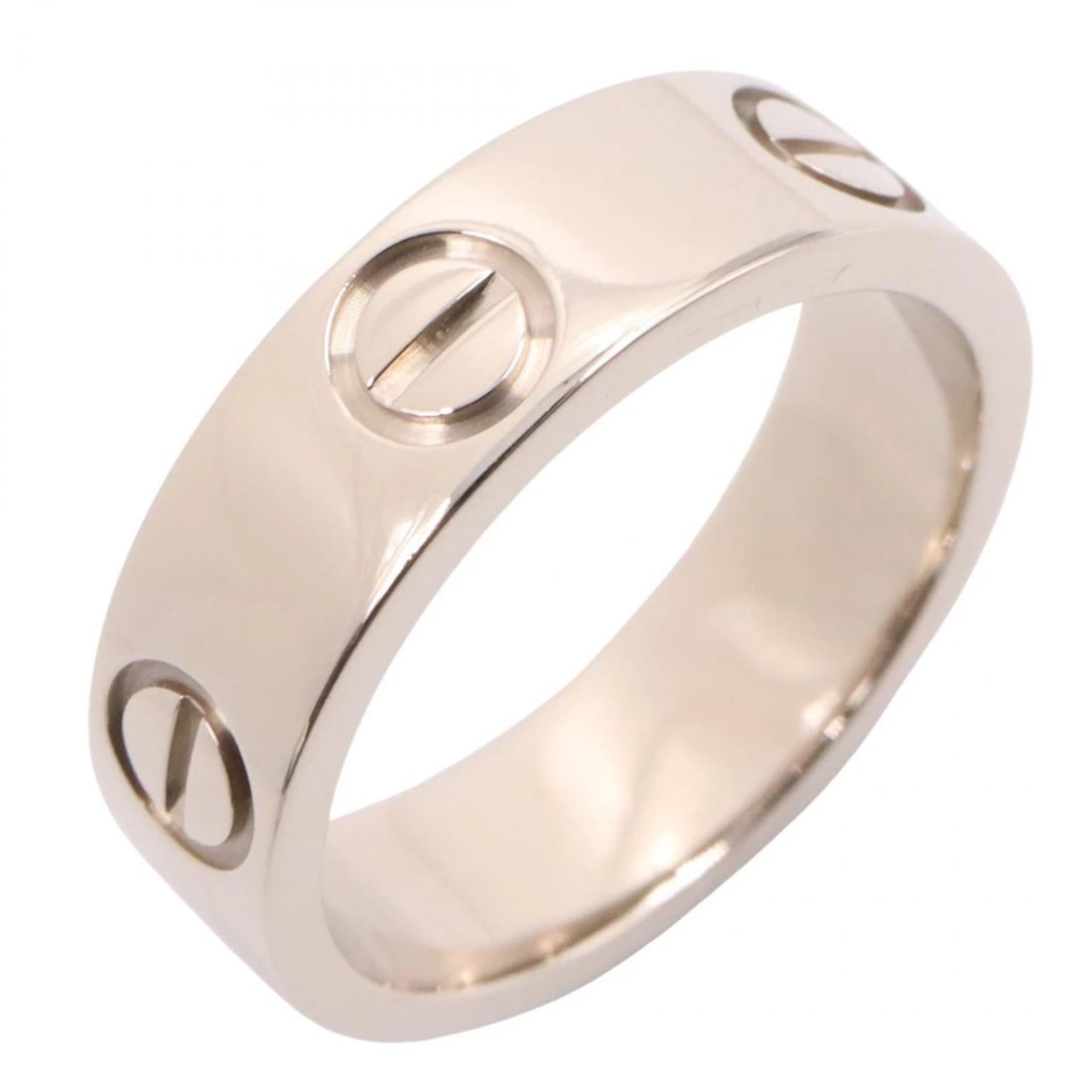 CARTIER LOVE RING 18K WHITE GOLD: CARTIER Love Ring 18K White Gold Brand: CARTIER Type: Ring Material: K18WG Color: Silver Size: 4.75 US Accessories: None Accessories Notice: When purchasing pre-owned goods, please refer t