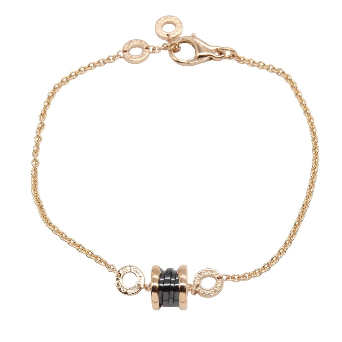 BVLGARI B-ZERO1 CERAMIC BRACELET 18KPG: BVLGARI B-zero1 Ceramic Bracelet 18KPG Brand: BVLGARI Type: Bracelet Material: K18PG?Rose Gold? × ceramic Color: Black Size: Band Length?19cm(7.5") Motif W?7mm x H?9mm(0.3" x 0.4") Accessories: