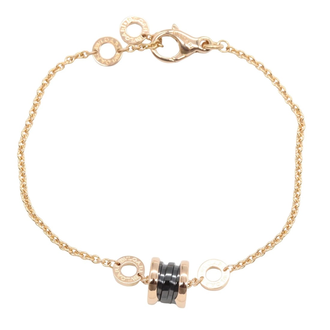 BVLGARI B-ZERO1 ELEMENT BRACELET CERAMIC 18KPG: BVLGARI B-zero1 Element Bracelet Ceramic 18KPG Brand: BVLGARI Type: Bracelet Material: K18PG?Rose Gold? × ceramic Color: Black Size: Band Length?17.5cm(6.9") Motif W?7mm x H?9mm(0.3" x 0.4") Acc