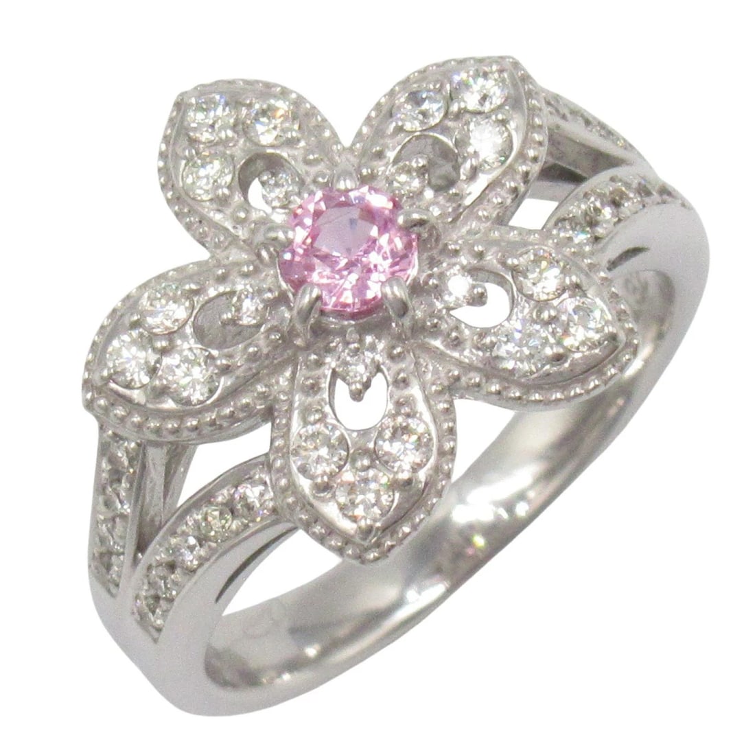 JEWELRY SAPPHIRE DIAMOND RING 18KWG: JEWELRY Sapphire Diamond Ring 18KWG Brand: JEWELRY Type: Ring Material: K18WG Main Stone/Creation Natural Color: Clear Size: 5.5 US Accessories: None Accessories Notice: When purchasing