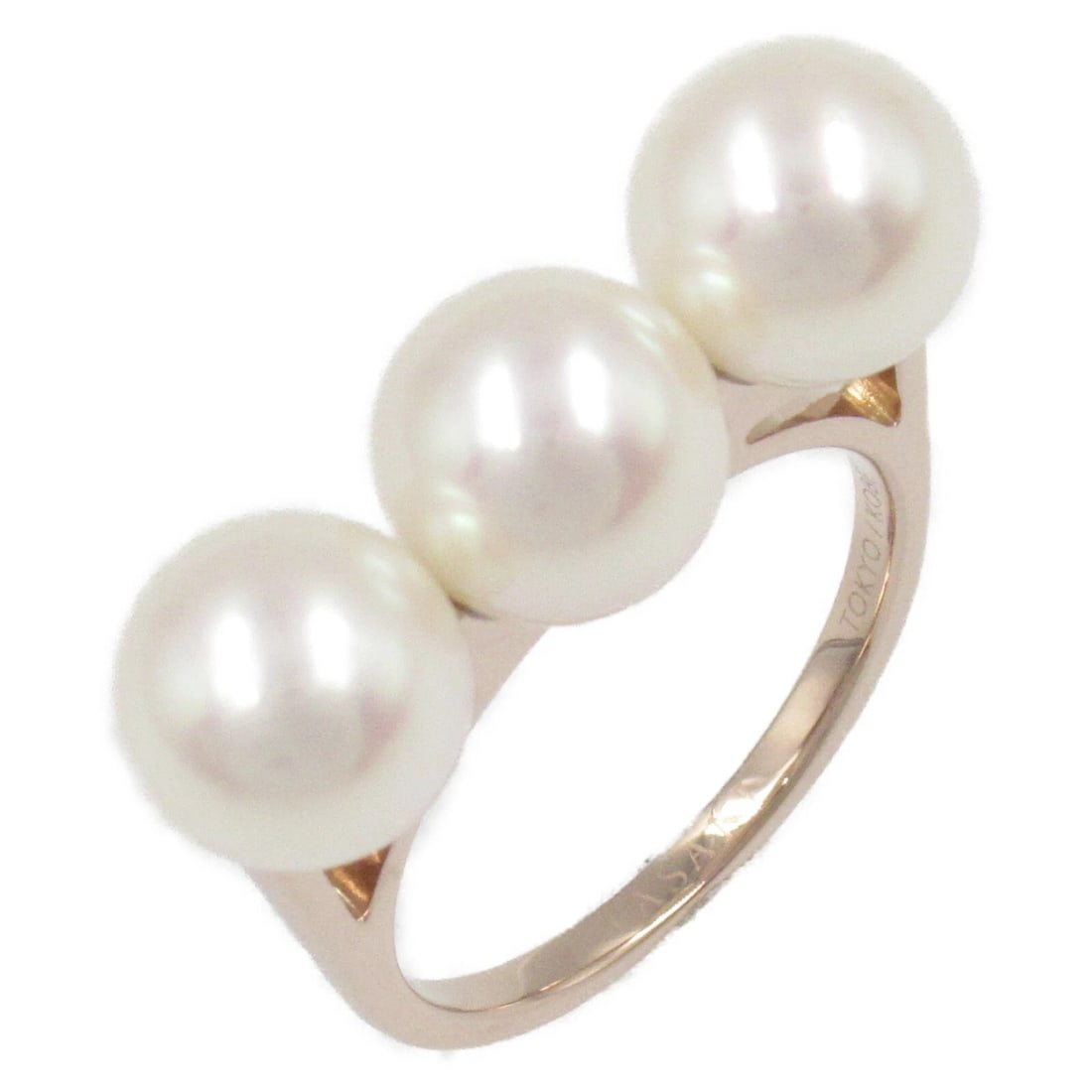 TASAKI BALANCE NEO RING 18K PINK ROSE GOLD WHITE: TASAKI Balance neo Ring 18K Pink Rose Gold White Brand: TASAKI Type: Ring Material: K18PG?Rose Gold? Color: White Size: 5 US Accessories: None Accessories Notice: When purchasing pre-owned