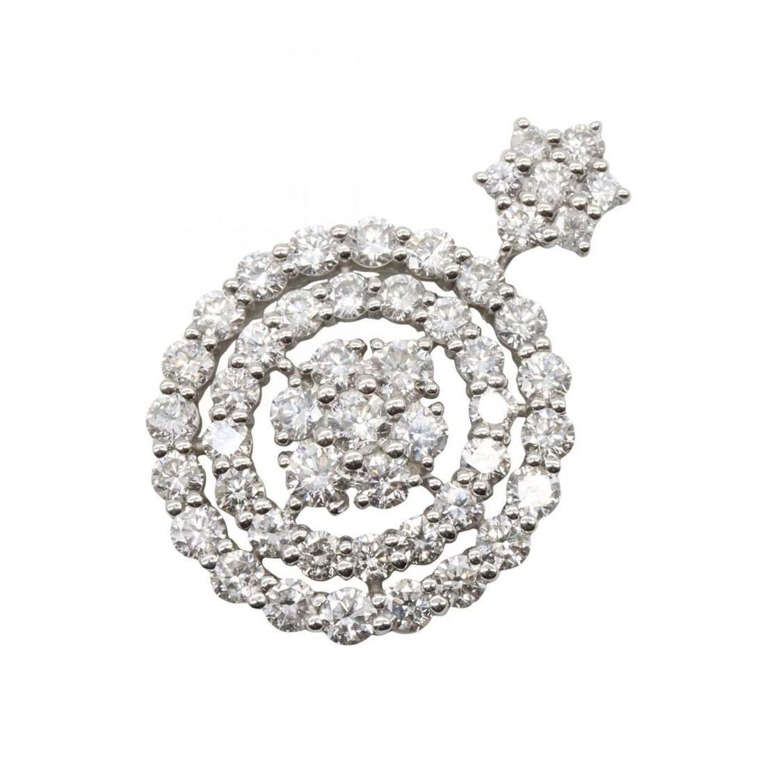 JEWELRY DIAMOND PENDANT TOP PT900 PLATINUM (1 of 3)