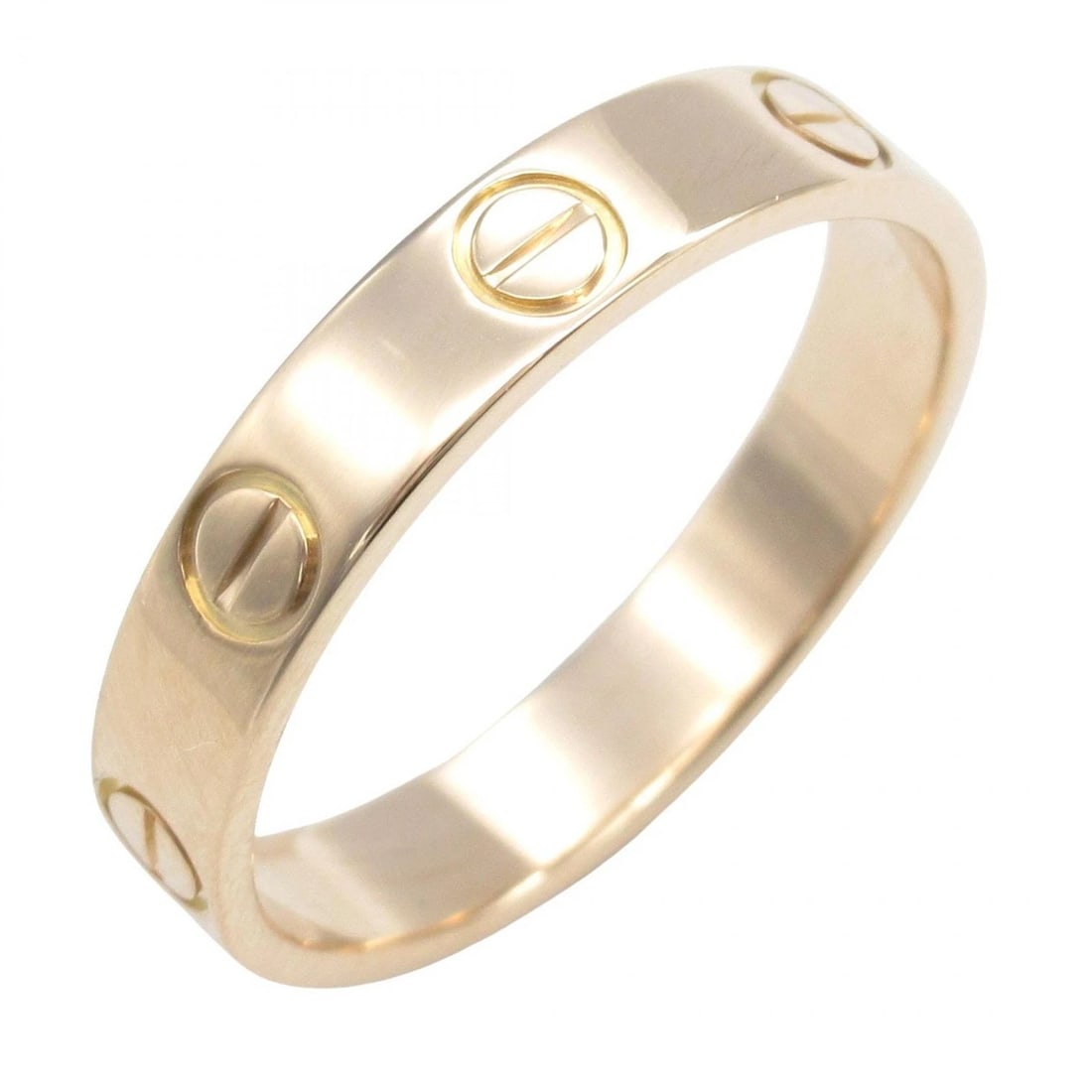 CARTIER MINI LOVE RING 18K ROSE GOLD: CARTIER mini love ring 18K Rose Gold Brand: CARTIER Type: Ring Material: K18PG?Rose Gold? Color: Gold Size: 5.75 US Accessories: None Accessories Notice: When purchasing pre-owned goods, p