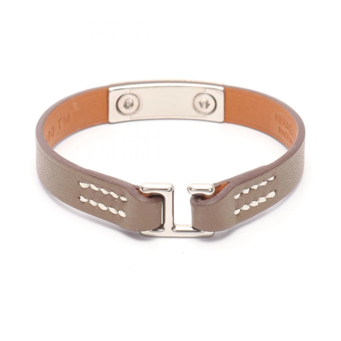 HERMES RIVALE MINI BRACELET SWIFT LEATHER BROWN - 2