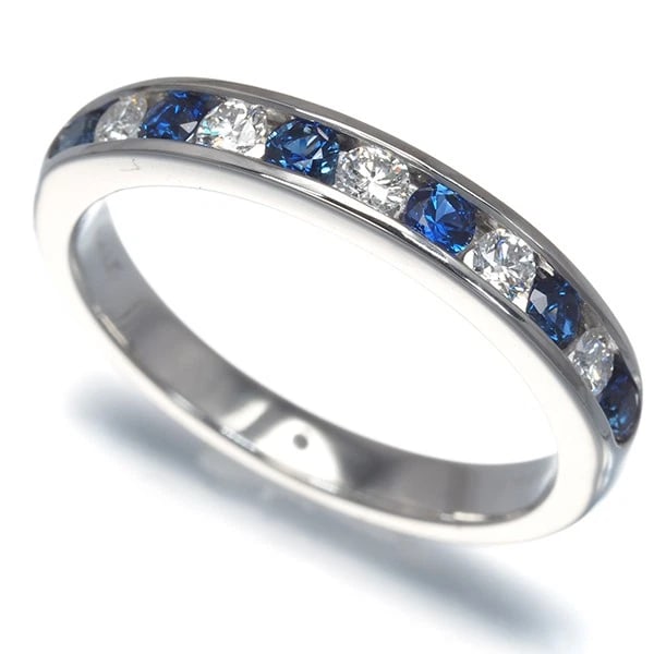 TIFFANY&CO. RING SAPPHIRE DIAMOND CHANNEL SE: Tiffany&Co. Ring Sapphire Diamond Channel Se Brand: Tiffany & Co. Type: Ring Material: 950 / Platinum Main Stone/Creation Natural Color: Platinum Size: US 5.75 - 6 Accessories: None Access