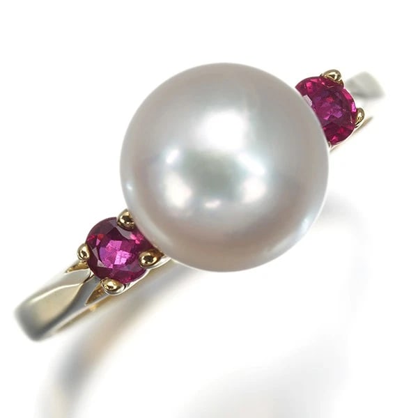 TIFFANY&CO. RING PEARL RUBY - 2