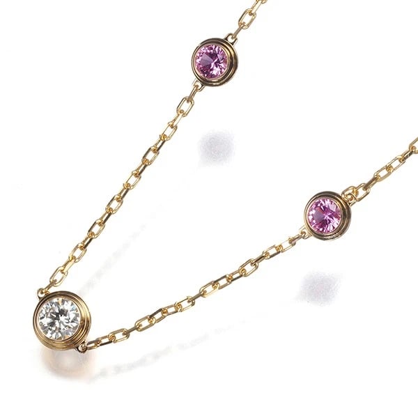 CARTIER NECKLACE DIAMOND PINK SAPPHIRE D'AMOU (1 of 2)
