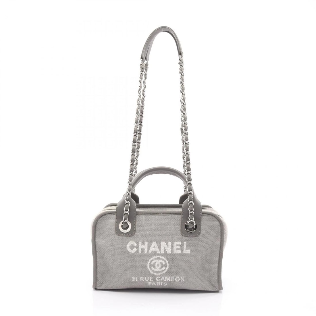 CHANEL DEAUVILLE BOWLING CHAIN SHOULDER BAG (1 of 4)