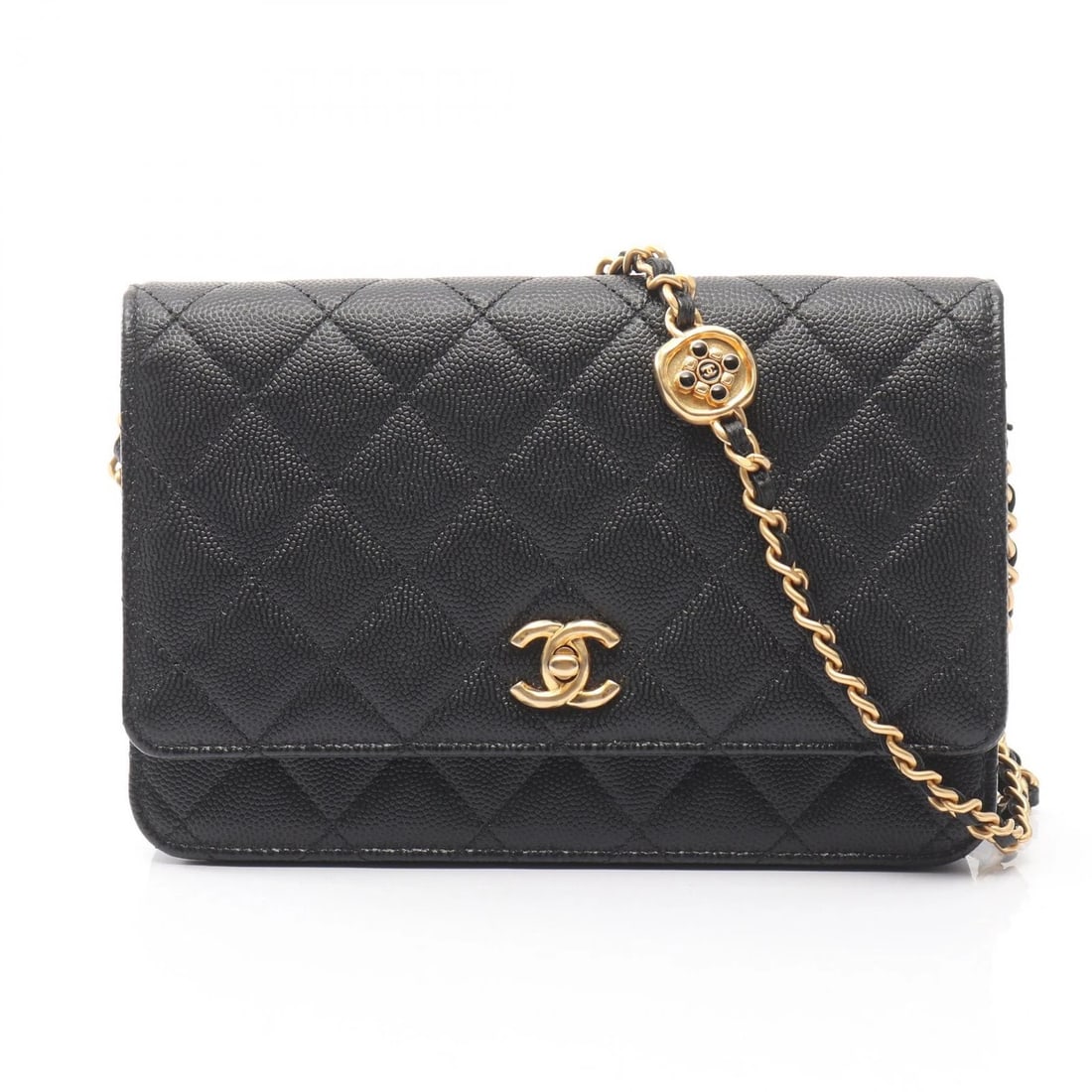 CHANEL MATELASSE ICON CHAIN CROSSBODY SHOULDER BAG: CHANEL Matelasse icon chain crossbody Shoulder Bag Brand: CHANEL Type: Shoulder Bag Material: leather × Calfskin (cowhide) Color: Black??ish colors Size: (H:5.1" x W:7.5" x D:1.6") Shoulder?125cm