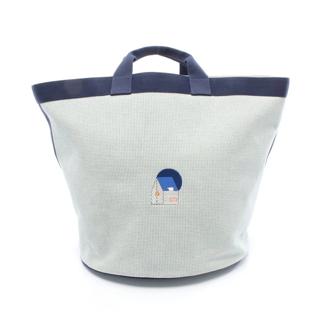 HERMES BASKET TOTE BAG TOILE H CANVAS NAVY GREEN BEIGE: HERMES Basket Tote Bag Toile H canvas Navy Green Beige Brand: HERMES Type: Tote Bag Material: Toile H × canvas × Toile H Tricolor Color: Beige / Navy??ish colors × Green??ish colors × Beige??is