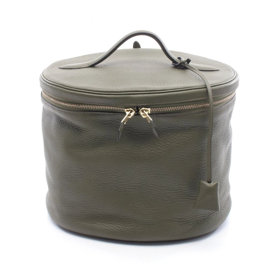 HERMES INTERCITY SHOULDER VANITY HANDBAG: HERMES Intercity shoulder vanity Handbag Brand: HERMES Type: Handbag Material: Taurillon Clemence × leather × Taurillon Clemence Color: Khaki??ish colors Size: (H:9.3" x W:11.2" x D:8.9") Handle