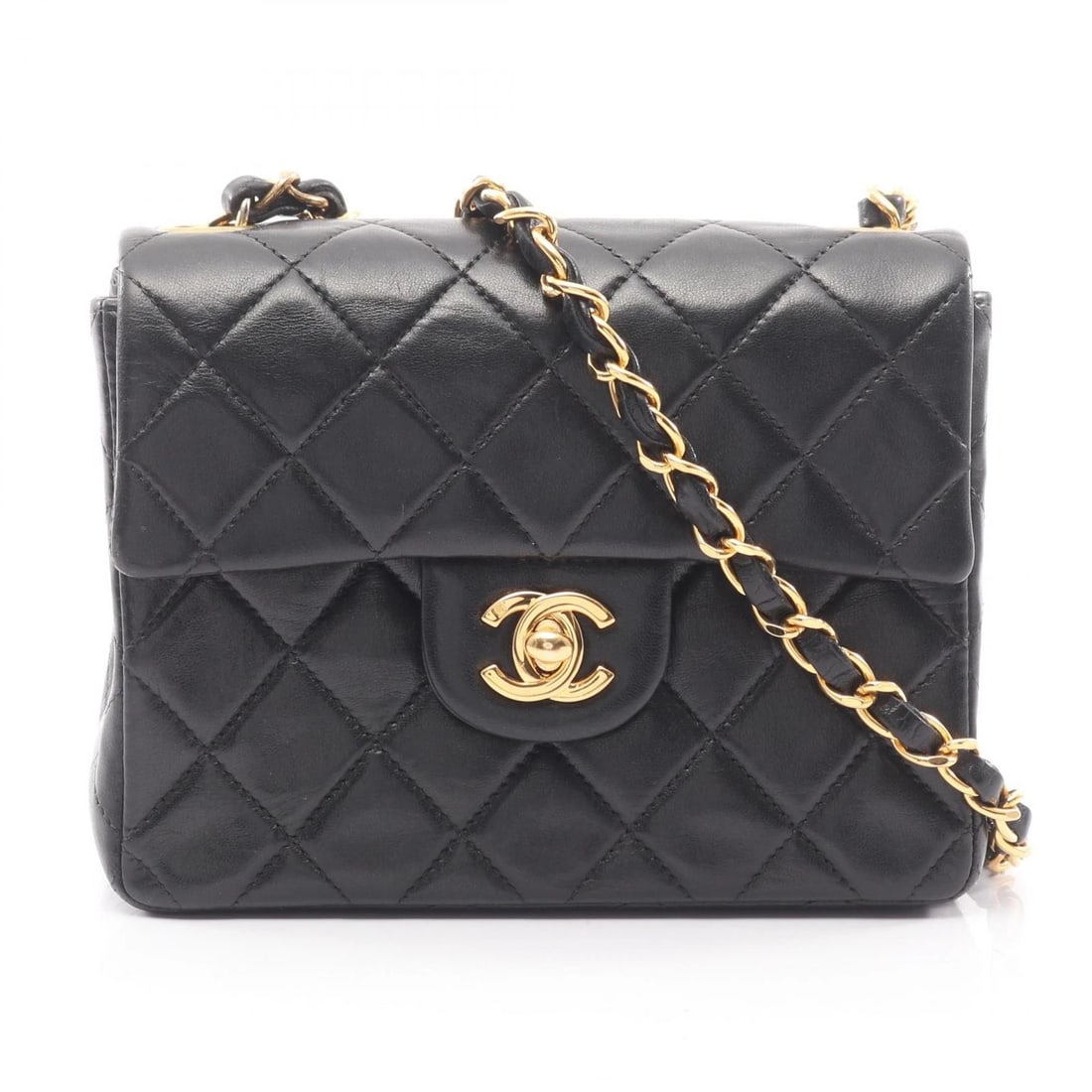CHANEL MINI MATELASSE CHAIN CROSSBODY SHOULDER BAG: CHANEL Mini Matelasse chain crossbody Shoulder Bag Brand: CHANEL Type: Shoulder Bag Material: Lambskin (sheep leather) Color: Black??ish colors Size: (H:5.1" x W:6.7" x D:2.4") Shoulder?110cm(43.3