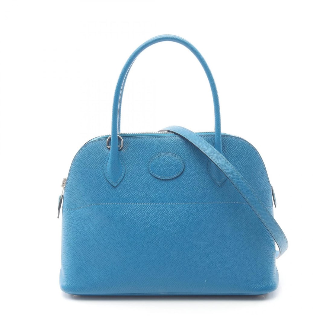 HERMES BOLIDE 27 SHOULDER HANDBAG: HERMES Bolide 27 Shoulder Handbag Brand: HERMES Type: Handbag Material: Blue izmir / Green??ish colors Color: Epsom × leather × Epsom Size: (H:7.3" x W:10.2" x D:3.9") Handle?32cm(12.6") Access