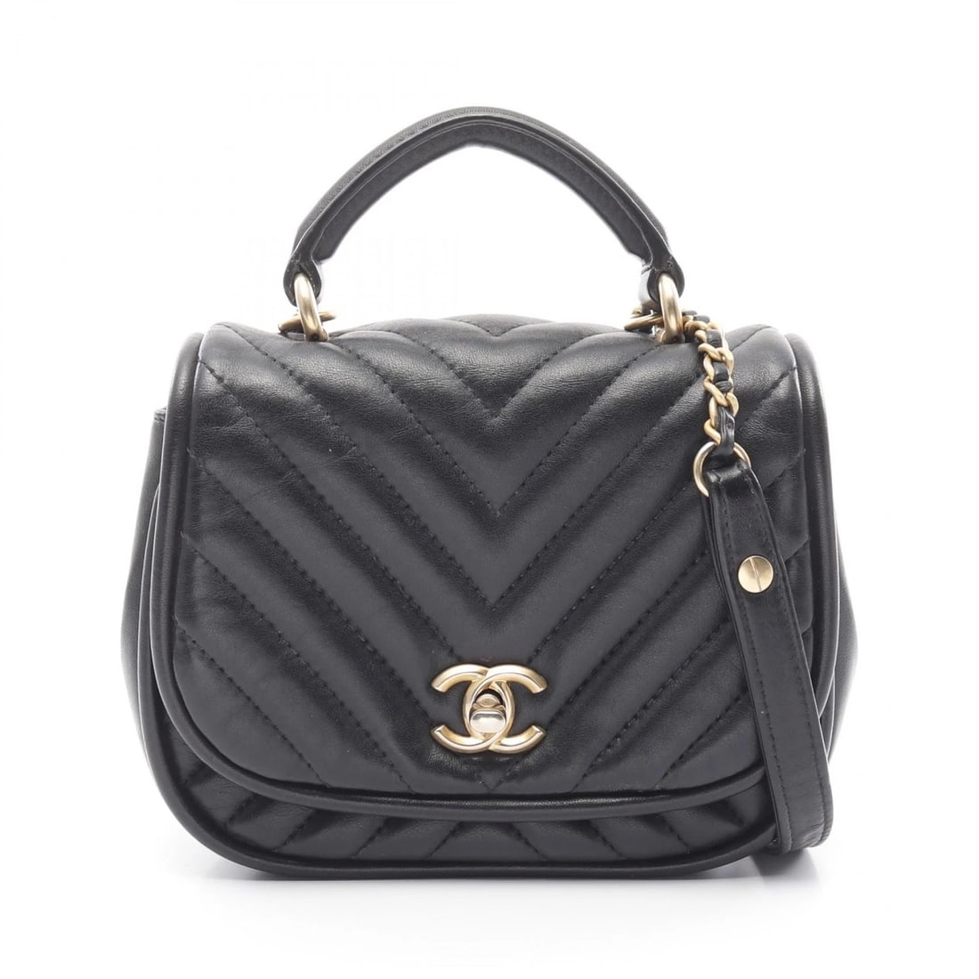 CHANEL CHEVRON V STITCH 2WAY SHOULDER BAG (1 of 9)