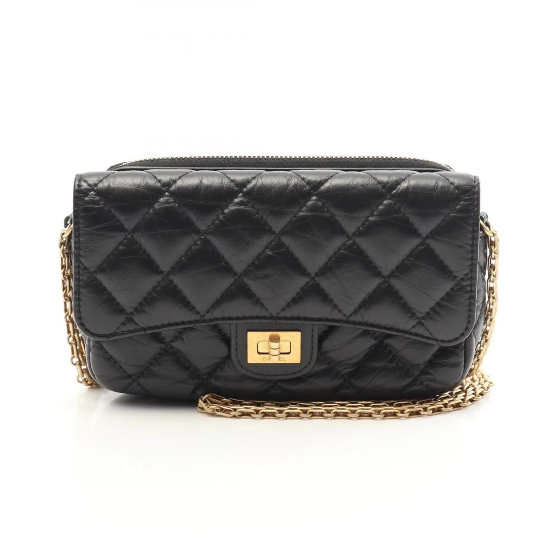 CHANEL 2.55 MATELASSE CROSSBODY CHAIN SHOULDER BAG: CHANEL 2.55 Matelasse Crossbody Chain Shoulder Bag Brand: CHANEL Type: Shoulder Bag Material: Calfskin (cowhide) Color: Black??ish colors Size: (H:3.9" x W:6.3" x D:1.4") Shoulder?121cm(47.6") Ac