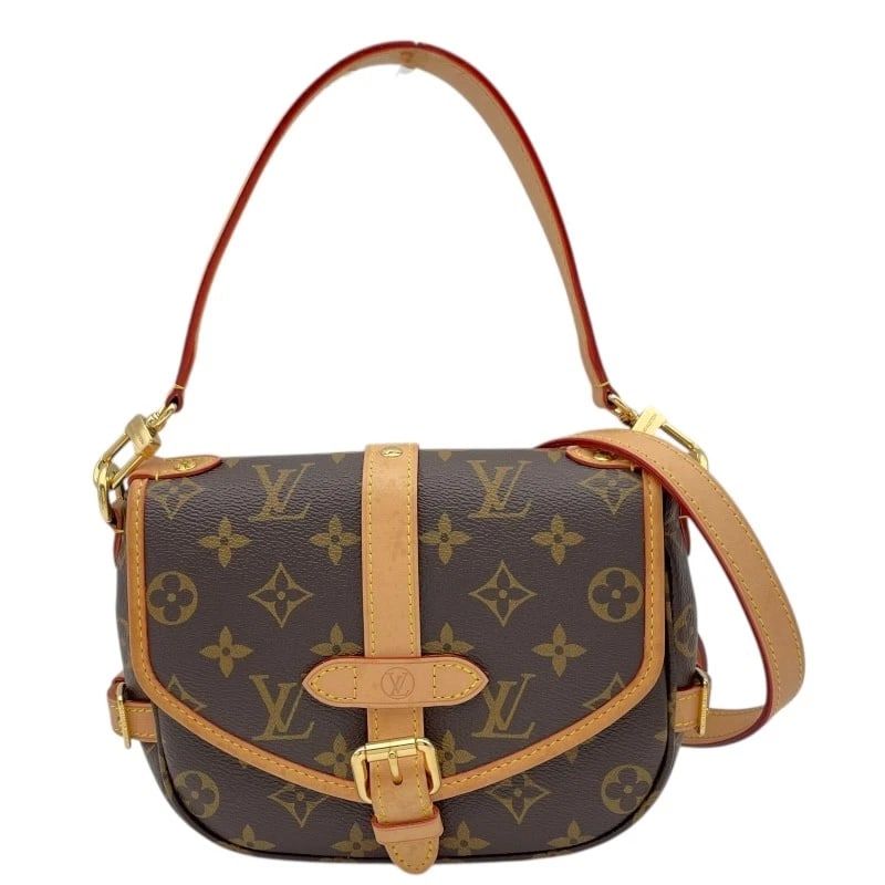 LOUIS VUITTON SAUMUR BB SHOULDER BAG: LOUIS VUITTON Saumur BB Shoulder Bag Brand: LOUIS VUITTON Type: Shoulder Bag Material: Monogram Color: Brown Size: W7.7 x H5.9x D2.8inch Shoulder:12.6inch Accessories: None Accessories