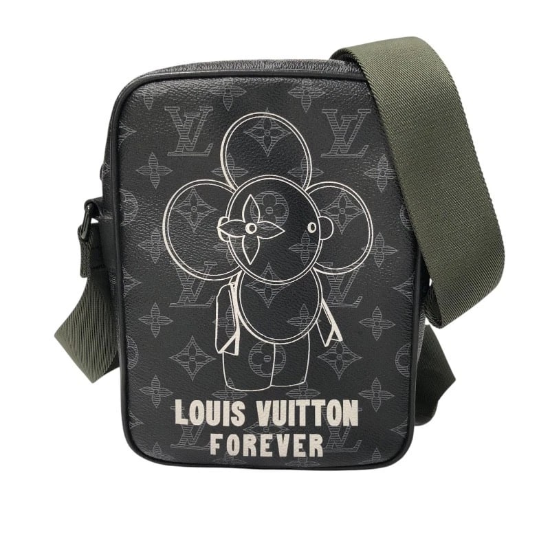 LOUIS VUITTON DANUBE VIVIENNE LIMITED SHOULDER BAG: LOUIS VUITTON Danube Vivienne Limited Shoulder Bag Brand: LOUIS VUITTON Type: Shoulder Bag Material: Eclipse Color: black Size: W6.3 x H8.3x D2.8inch Shoulder:58.3inch Accessories: None