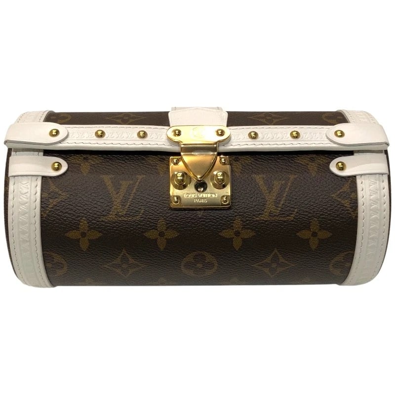 LOUIS VUITTON PAPILLON TRUNK SHOULDER BAG: LOUIS VUITTON papillon trunk Shoulder Bag Brand: LOUIS VUITTON Type: Shoulder Bag Material: Exterior Material Monogram Color: White Gold Hardware Size: W8.1 x H3.9x D3.9inch Shoulder:41.3inch Acc