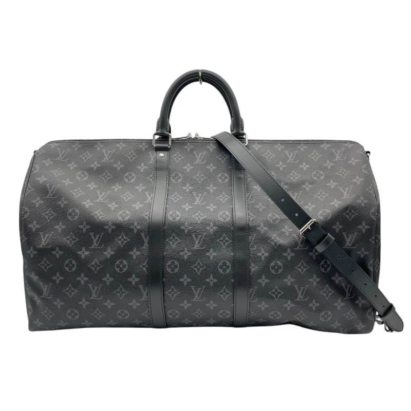 LOUIS VUITTON KIEPOL BANDRIERE 55 BOSTON BAG: LOUIS VUITTON Kiepol Bandriere 55 Boston bag Brand: LOUIS VUITTON Type: Boston bag Material: Monogram Eclipse Color: black Size: W21.7 x H12.2x D10.2inch Accessories: None Accessories Notice: