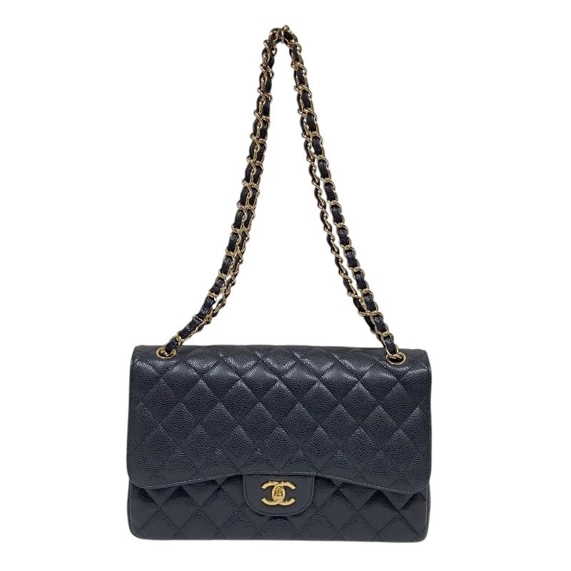 CHANEL MATRASSE 30 CHAIN SHOULDER BAG: CHANEL Matrasse 30 Chain Shoulder Bag Brand: CHANEL Type: Shoulder Bag Material: Caviar skin Color: Black Gold Hardware Size: W11.8 x H7.7x D3.5inch Shoulder:27.6inch Accessories: None