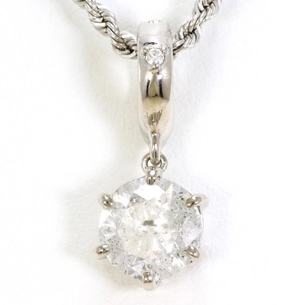 18K WHITE GOLD NECKLACE DIAMOND DIAMOND: 18K White gold Necklace Diamond Diamond Brand: N/A Type: Necklace Material: 18K White Gold Color: White Gold Size: Top:Length height: 20mm width:8mm(Top and chain removable) Chain:Length