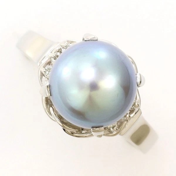 PLATINUM 900 RING PEARL DIAMOND: Platinum 900 ring Pearl Diamond Brand: N/A Type: Ring Material: Platinum PT900 Color: Platinum Size: 7.5-8 US size Accessories: None Accessories Notice: When purchasing pre-owned goods,