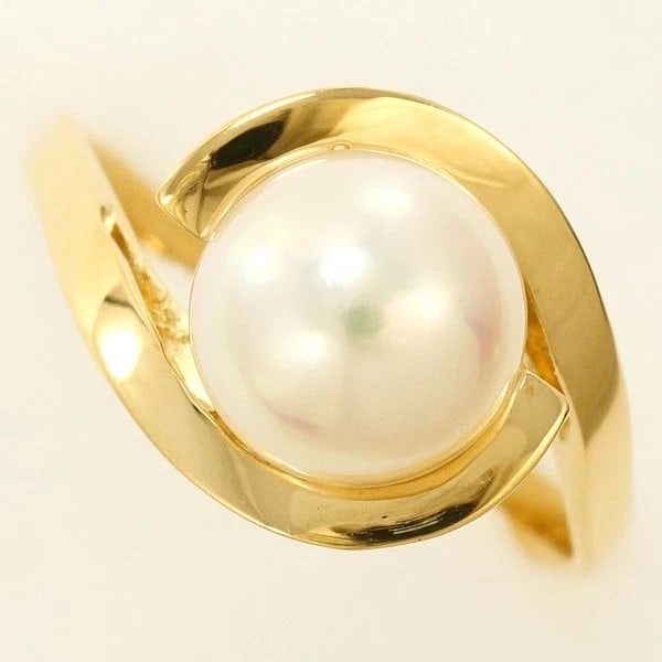 18K YELLOW GOLD RING PEARL (PEARL ) (1 of 3)