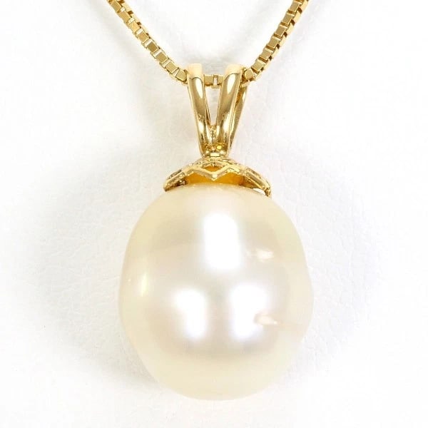 JEWELRY 18K YELLOW GOLD NECKLACE PEARL: Jewelry 18K Yellow gold Necklace Pearl Brand: N/A Type: Necklace Material: K18 Yellow gold Main Stone/Creation Pearl Color: Yellow gold Size: Top:Length height: 19mm width:10mm(Top and chain remov