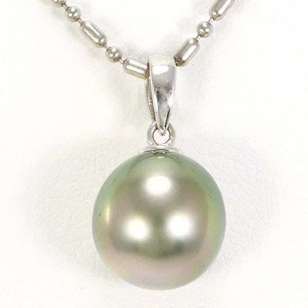 18K WHITE GOLD NECKLACE PEARL (1 of 3)