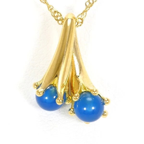 18K YELLOW GOLD NECKLACE NATURAL STONE: 18K Yellow gold Necklace Natural Stone Brand: N/A Type: Necklace Material: K18 Yellow gold Color: Yellow gold Size: Top:Length height: 15mm width:10mm(Top and chain removable) Chain:Length