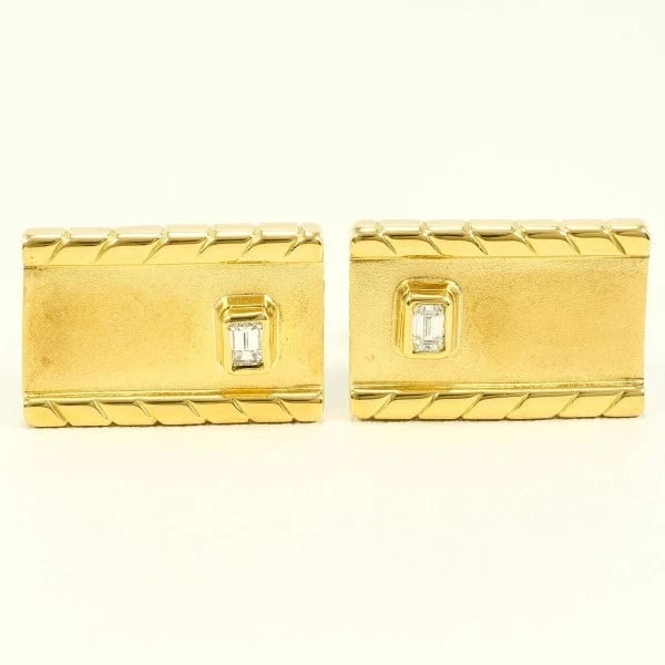JEWELRY 18K YELLOW GOLD CUFF DIAMOND (1 of 2)