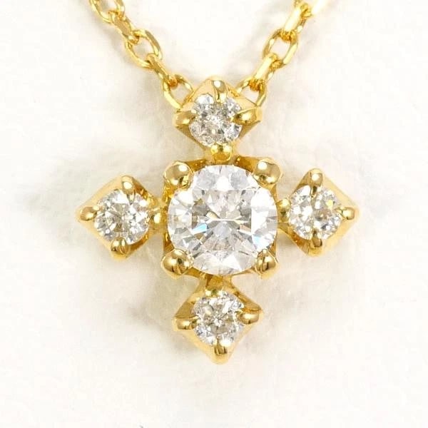 JEWELRY 18K YELLOW GOLD NECKLACE DIAMOND: Jewelry 18K Yellow gold Necklace Diamond Brand: N/A Type: Necklace Material: K18 Yellow gold Main Stone/Creation Natural Color: Yellow gold Size: op:Length height: 8mm width:7mm, Chain:Length