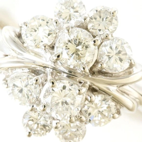 PLATINUM 900 RING DIAMOND - 2