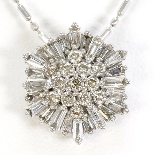 JEWELRY 18K WHITE GOLD NECKLACE DIAMOND (1 of 3)