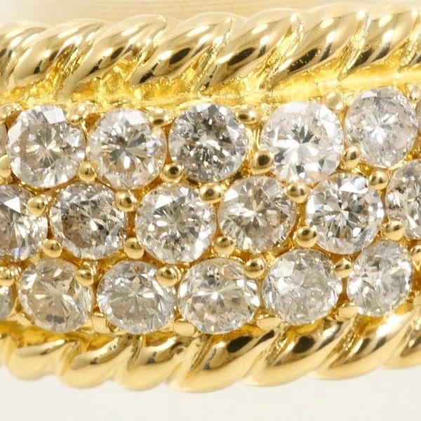 18K YELLOW GOLD RING DIAMOND: 18K Yellow gold ring Diamond Brand: N/A Type: Ring Material: K18 Yellow gold Main Stone/Creation Natural Color: Yellow gold Size: 6 US Accessories: None Accessories Notice: When purchasing