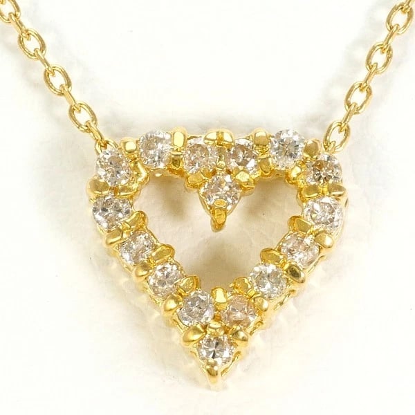 JEWELRY 18K YELLOW GOLD NECKLACE DIAMOND: Jewelry 18K Yellow gold Necklace Diamond Brand: N/A Type: Necklace Material: K18 Yellow gold Main Stone/Creation Natural Color: Yellow gold Size: Top:Length height: 9mm width:10mm,Chain:Length
