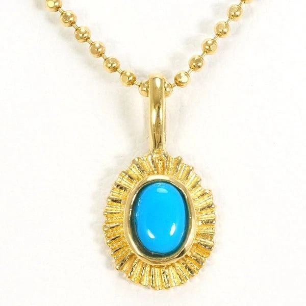 18K YELLOW GOLD NECKLACE TURQUOISE (1 of 3)