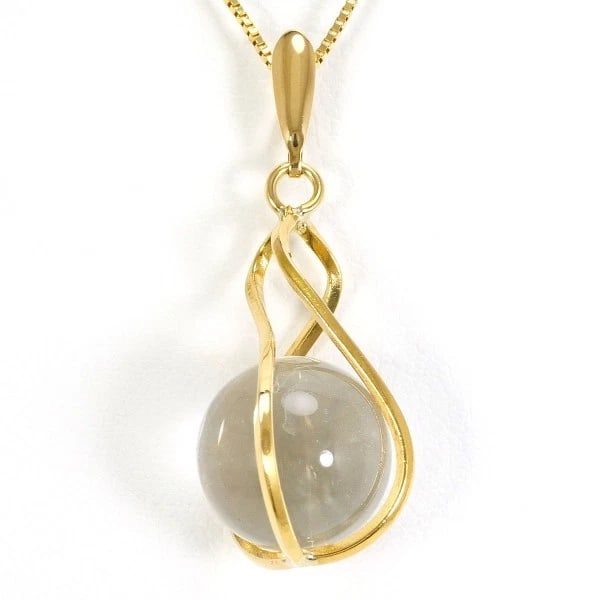 JEWELRY 18K YELLOW GOLD NECKLACE QUARTZ (1 of 2)