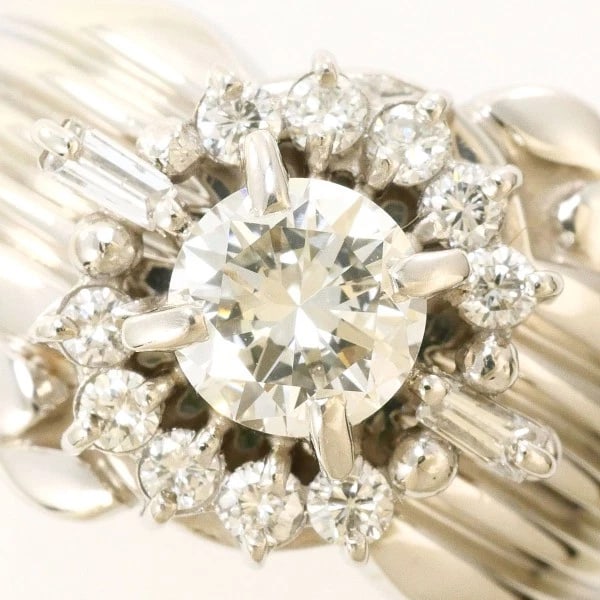 PLATINUM 900 RING DIAMOND - 2