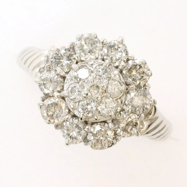 JEWELRY PLATINUM 900 RING DIAMOND (1 of 3)