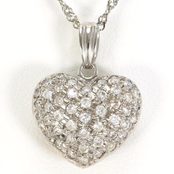 JEWELRY 14K WHITE GOLD NECKLACE DIAMOND (1 of 2)
