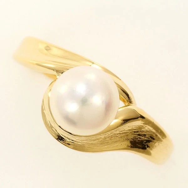 18K YELLOW GOLD RING PEARL: 18K Yellow gold ring Pearl Brand: N/A Type: Ring Material: 18K Yellow Gold Color: Yellow Gold Size: 5.5 US size Accessories: None Accessories Notice: When purchasing pre-owned goods, pleas