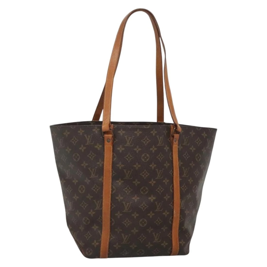 LOUIS VUITTON MONOGRAM SAC SHOPPING TOTE BAG: LOUIS VUITTON Monogram Sac Shopping Tote Bag Brand: LOUIS VUITTON Type: Tote Bag Material: Monogram Canvas Color: Monogram Size: W9.8 x H13.0 x D5.5inch(Approx) Shoulder Drop:12.2inch(Approx) Acc