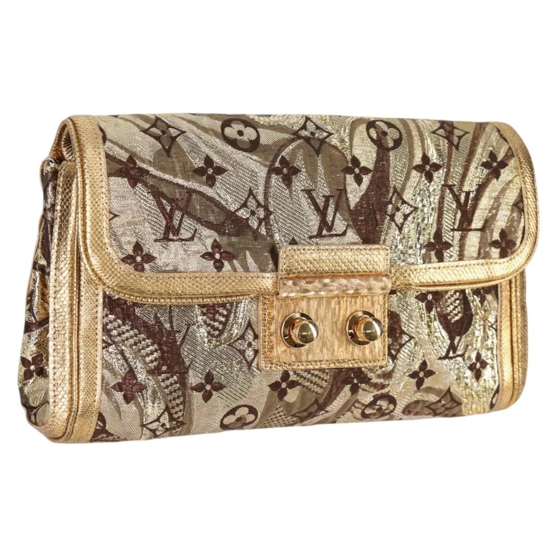 LOUIS VUITTON MONOGRAM BROCADE TARI CLUTCH BAG (1 of 8)