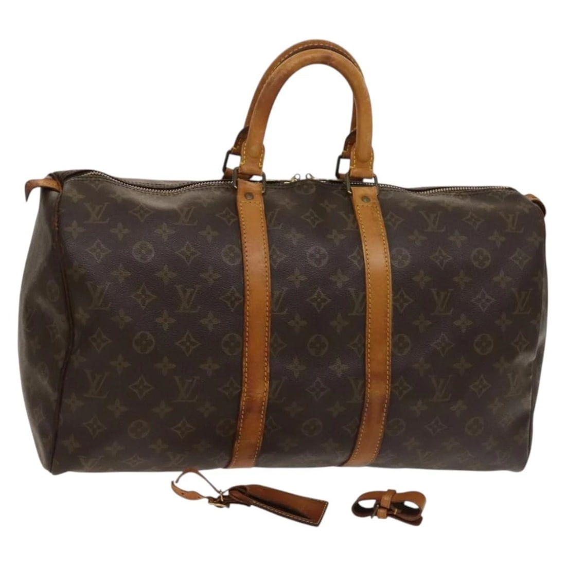 LOUIS VUITTON MONOGRAM KEEPALL 45 BOSTON BAG: LOUIS VUITTON Monogram Keepall 45 Boston Bag Brand: LOUIS VUITTON Type: Boston Bag Material: Monogram Canvas Color: Monogram Size: W17.7 x H9.8 x D7.9inch(Approx) Accessories: None Accesso
