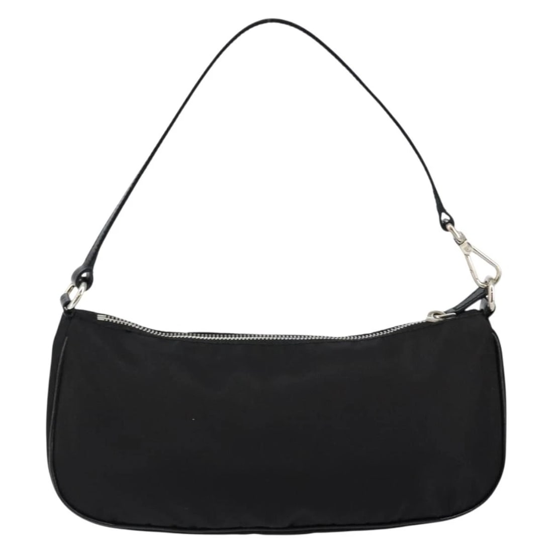 PRADA ACCESSORY POUCH NYLON BLACK SILVER - 2