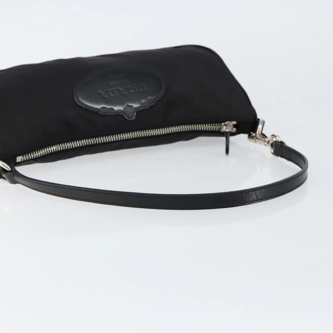 PRADA ACCESSORY POUCH NYLON BLACK SILVER - 7