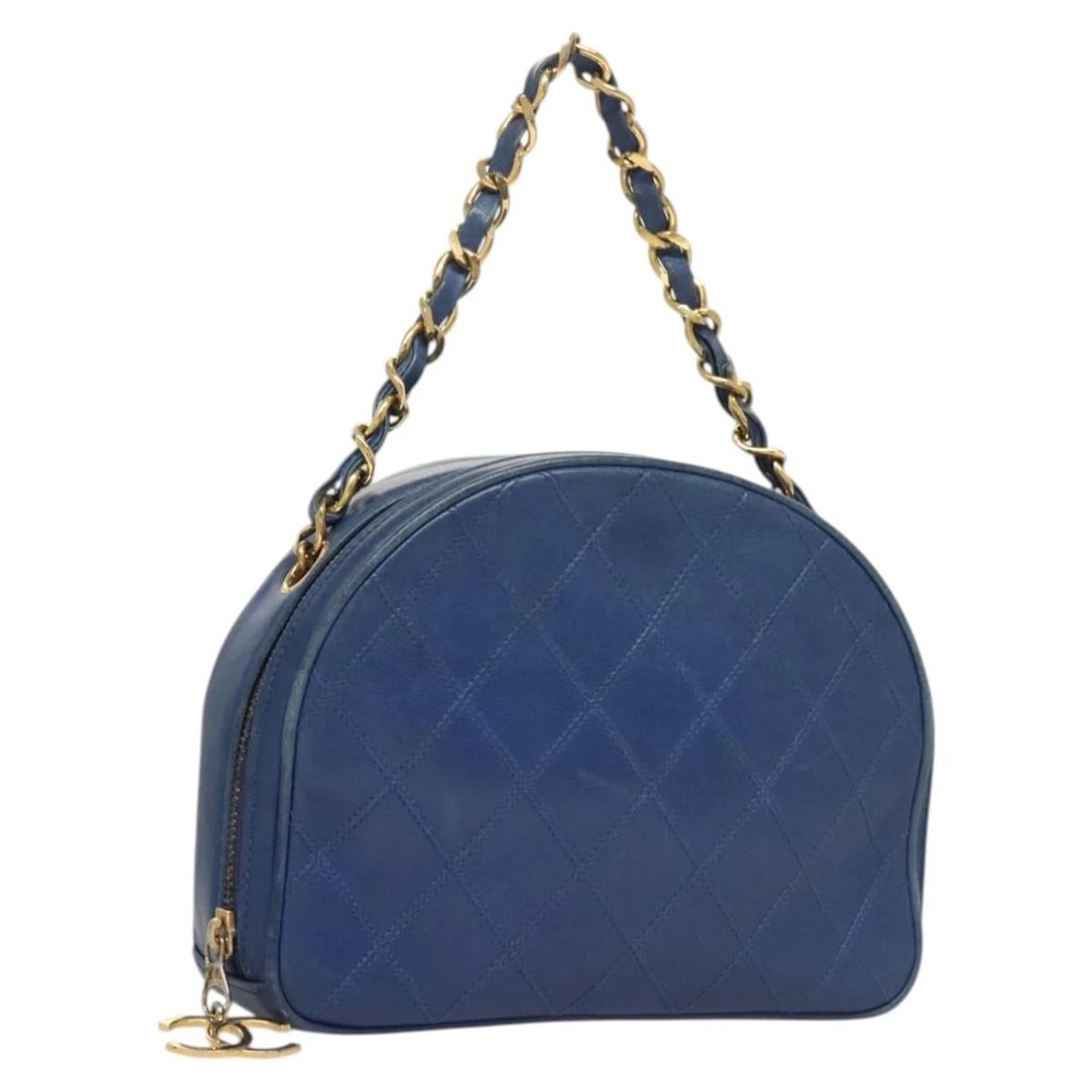 CHANEL CHAIN BICOLORE SHOULDER BAG: CHANEL Chain Bicolore Shoulder Bag Brand: CHANEL Type: Shoulder Bag Material: Leather Color: Blue / Gold Size: W8.3 x H6.3 x D2.4inch(Approx) Shoulder Drop:5.1inch(Approx) Accessories: None