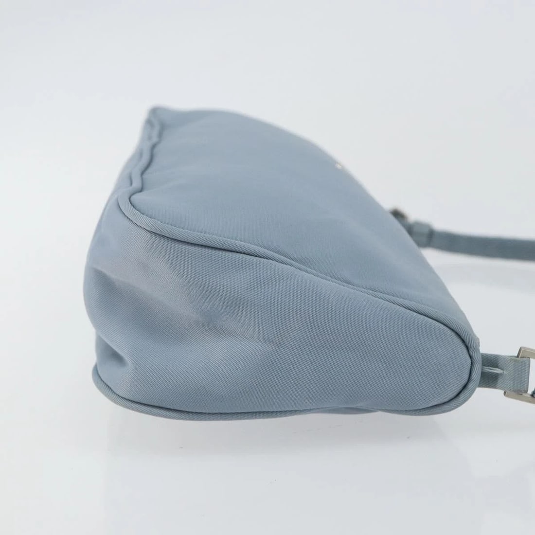 PRADA ACCESSORY POUCH NYLON LIGHT BLUE SILVER - 4
